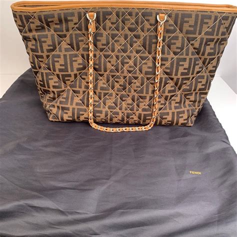 fendi zucca roll shopper